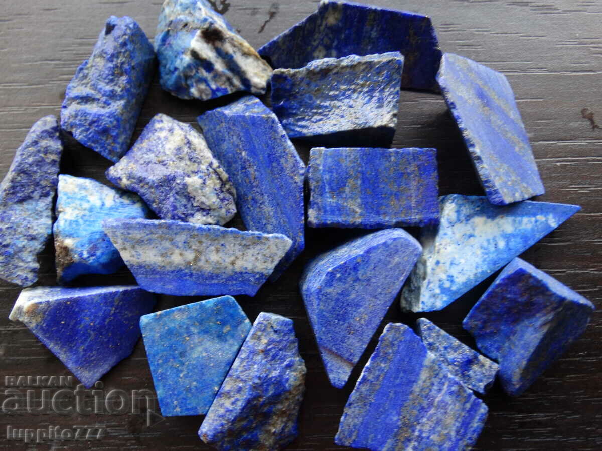 Auction 123.50 grams natural lapis lazuli lot 19 pieces Auction 123.50 grams natural lapis lazuli lot 19 pieces