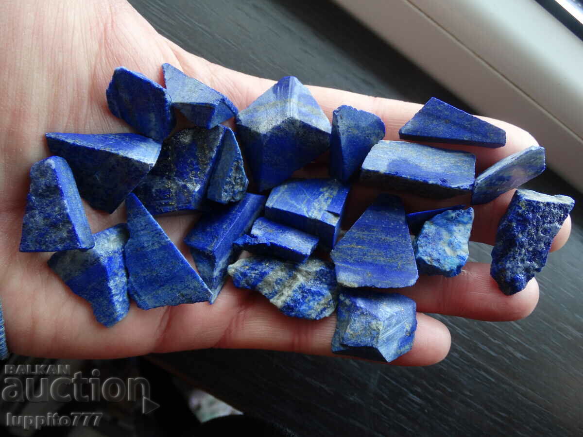 Auction 124.20 grams natural lapis lazuli lot 23 pieces Auction 124.20 grams natural lapis lazuli lot 23 pieces
