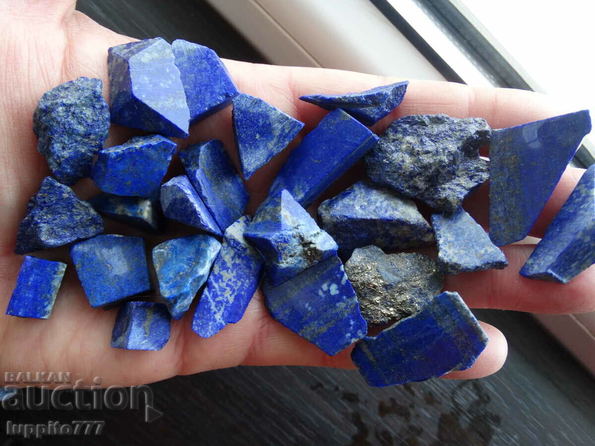 122,80 γραμμάρια φυσικό lapis lazuli παρτίδα 25 τεμάχια