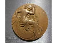 French bronze plaque-medal from 1964,