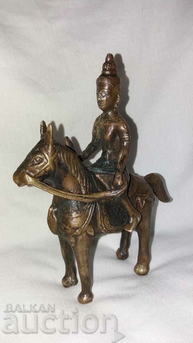 Antique bronze statuette plastic figure