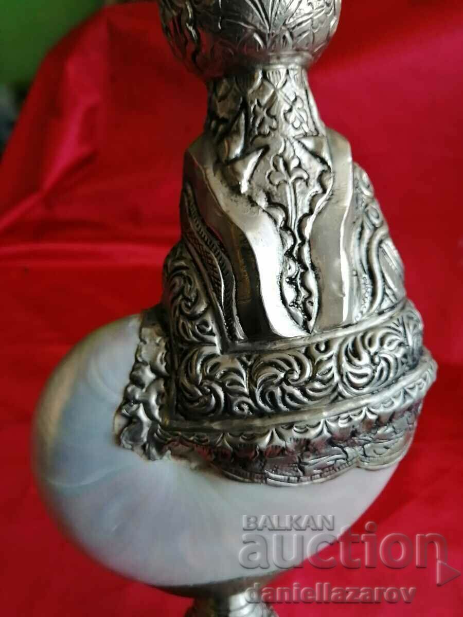 Licitație Vas rar unic, figurină, argint, Nautilus sidef