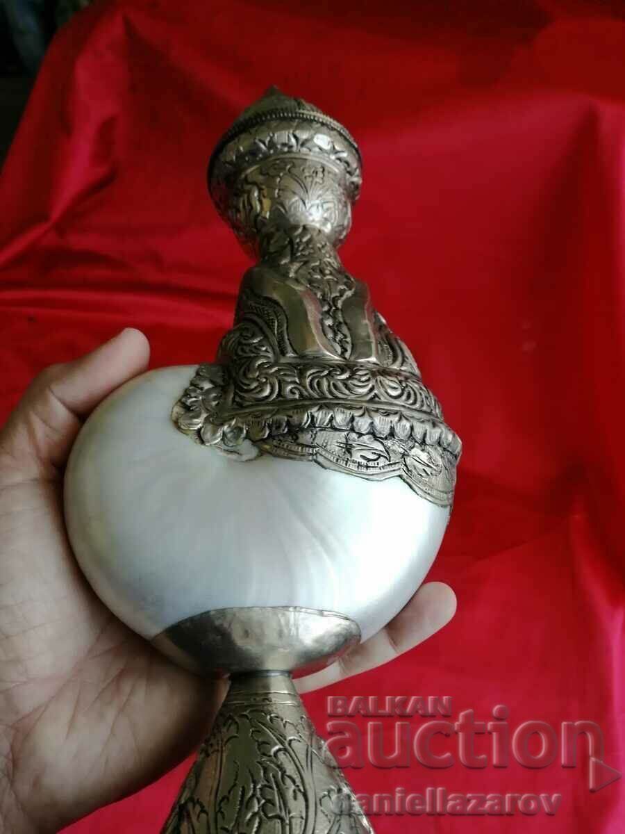 Delivery of Unique Rare Vessel, Figure, Silver, Nautilus Mother of Pearl Delivery of Unique Rare Vessel, Figure, Silver, Nautilus Mother of Pearl