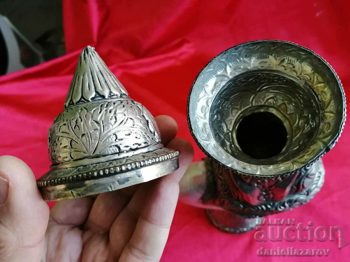 Vas rar unic, figurină, argint, Nautilus sidef - 5
