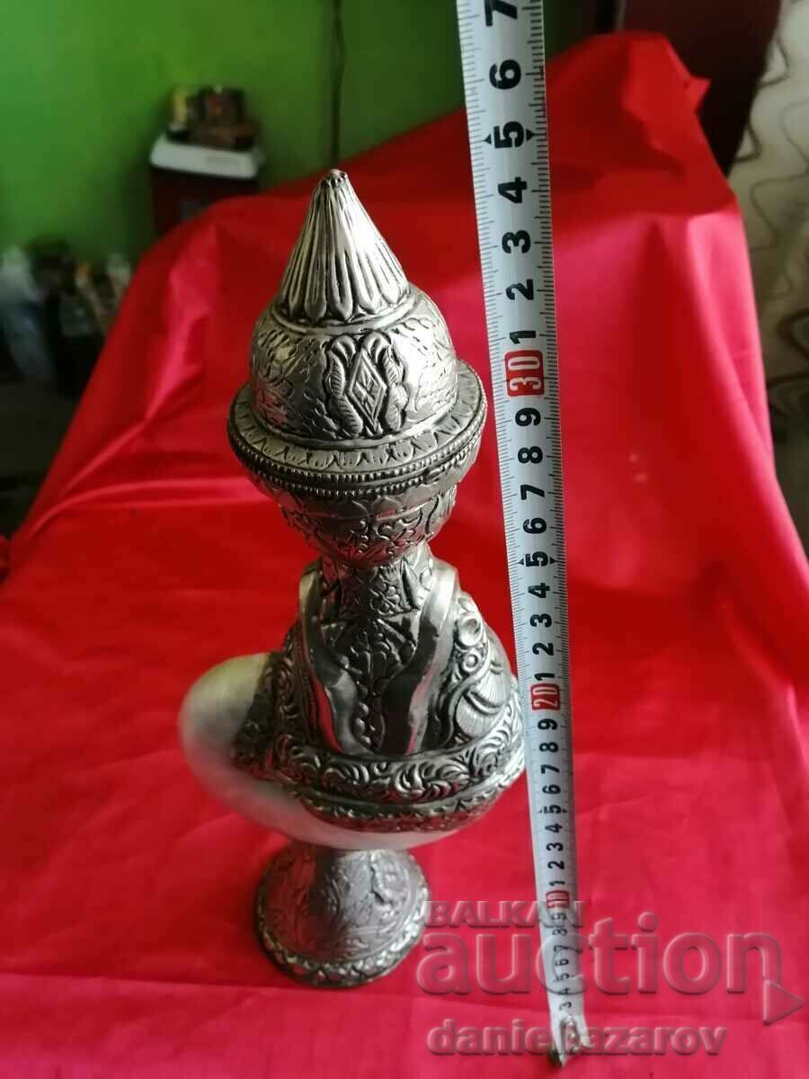 Vas rar unic, figurină, argint, Nautilus sidef - 6