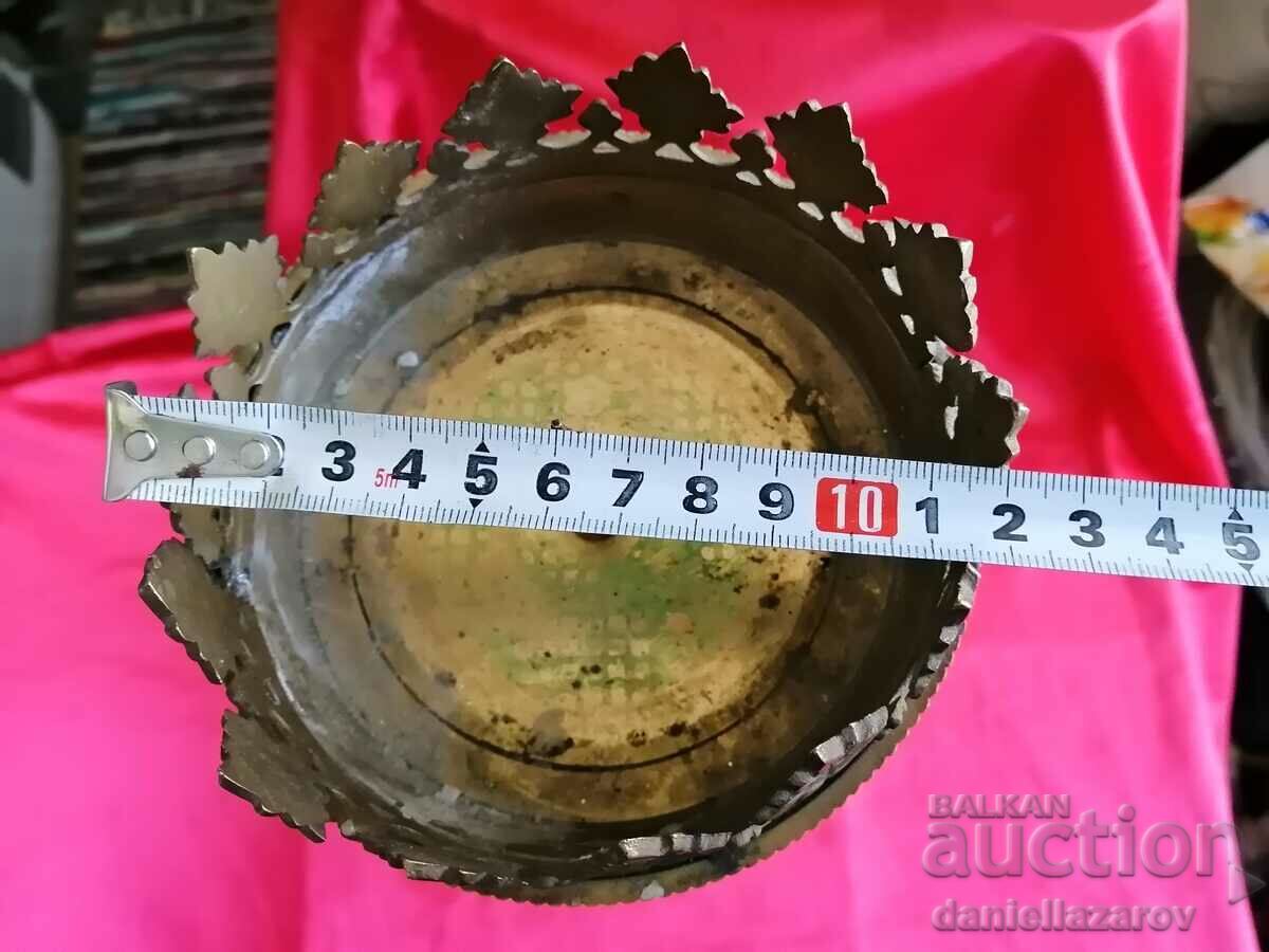 Old Large Enthroned CHURCH Candlestick - 7 Old Large Enthroned CHURCH Candlestick - 7