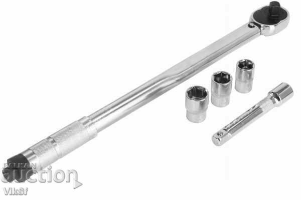 Torque wrench 1/2” 28 – 210 Nm + inserts 17, 19, 21 mm with price 80.50 BGN | € 41.16 Torque wrench 1/2” 28 – 210 Nm + inserts 17, 19, 21 mm with price 80.50 BGN | € 41.16