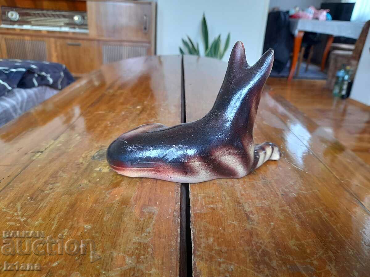 Auction Old ceramic figure, dog Auction Old ceramic figure, dog