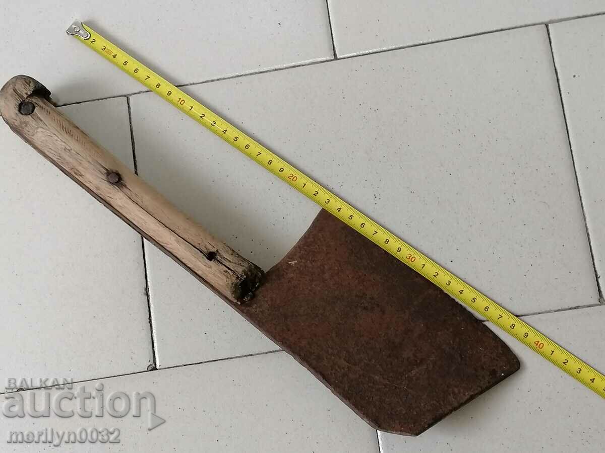 Old forged scythe, ax, hoop, knife, machete, blade - 5