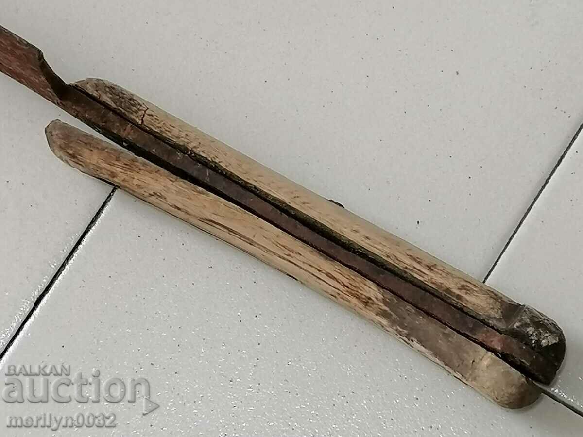 Old forged scythe, ax, hoop, knife, machete, blade - 7