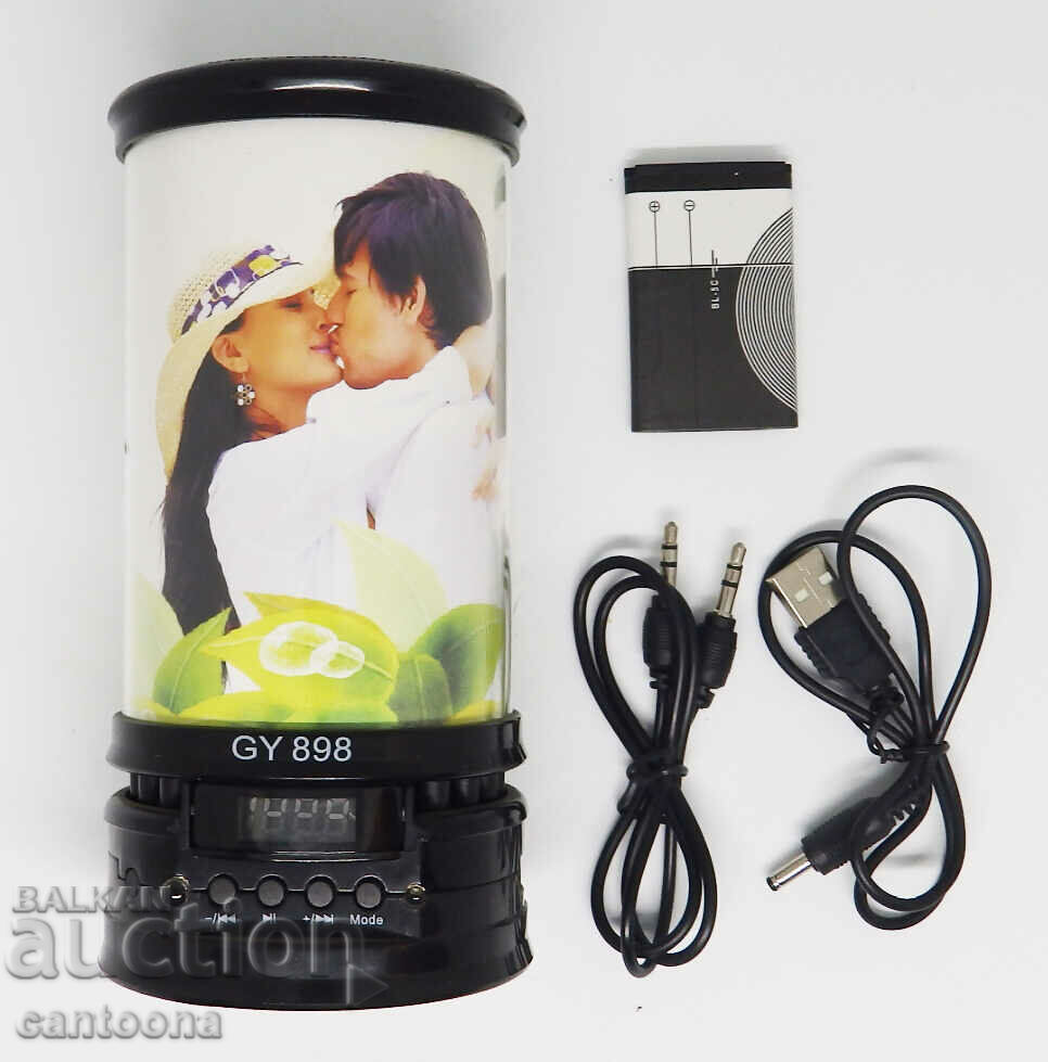 Difuzor stereo cu radio FM, MP3 player, AUX, iluminat, baterie - 5