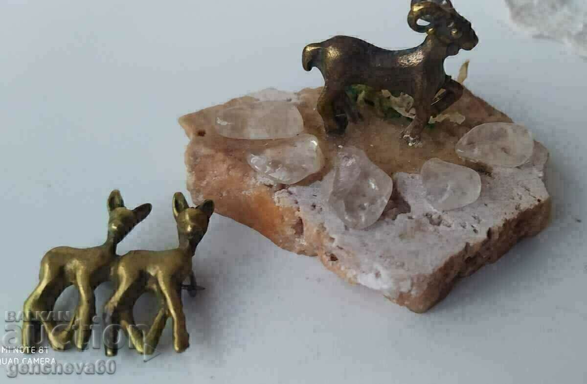 Rare bronze brooch, "Deer" and ram - bronze for decoration with price 45.00 BGN | € 23.01 Rare bronze brooch, "Deer" and ram - bronze for decoration with price 45.00 BGN | € 23.01
