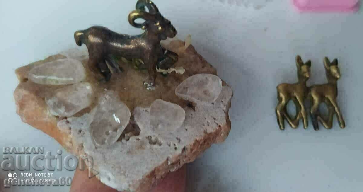 Delivery of Rare bronze brooch, "Deer" and ram - bronze for decoration Delivery of Rare bronze brooch, "Deer" and ram - bronze for decoration