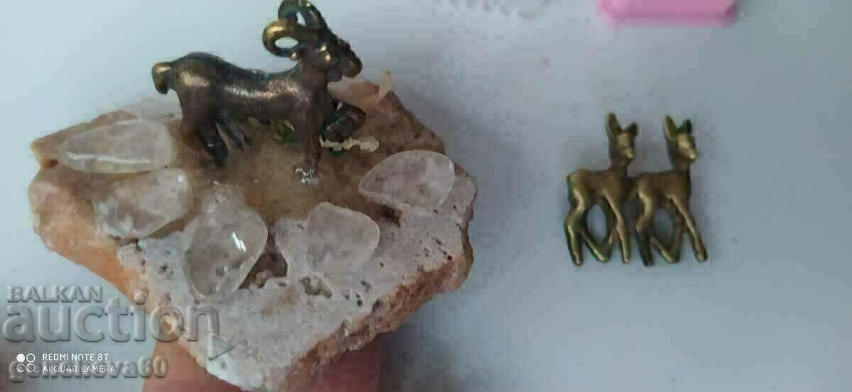 Rare bronze brooch, "Deer" and ram - bronze for decoration - 6 Rare bronze brooch, "Deer" and ram - bronze for decoration - 6