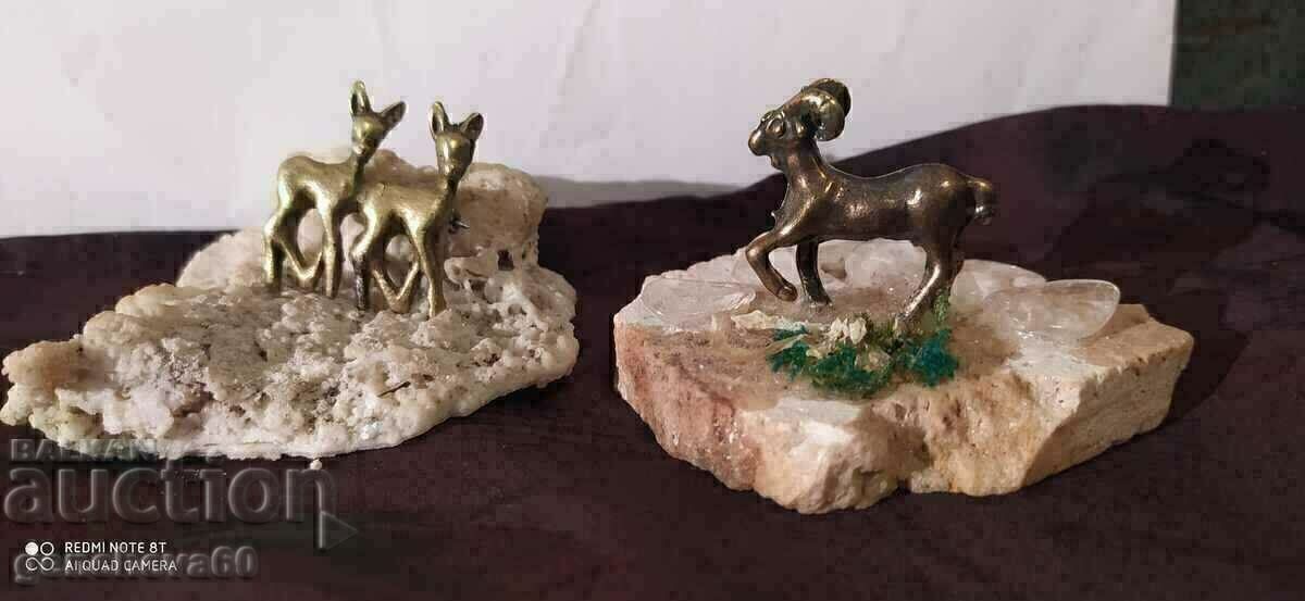 Rare bronze brooch, "Deer" and ram - bronze for decoration Rare bronze brooch, "Deer" and ram - bronze for decoration