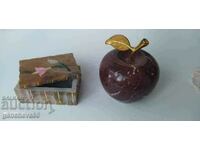 Apple and natural stone jewelry box