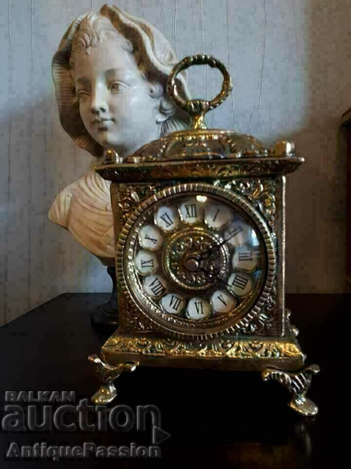 Antique gilt bronze carriage clock