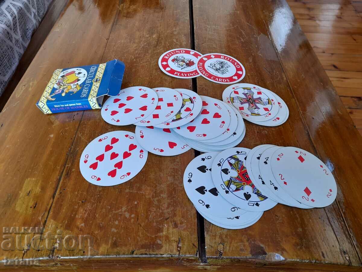 Old round playing cards - 5 Old round playing cards - 5