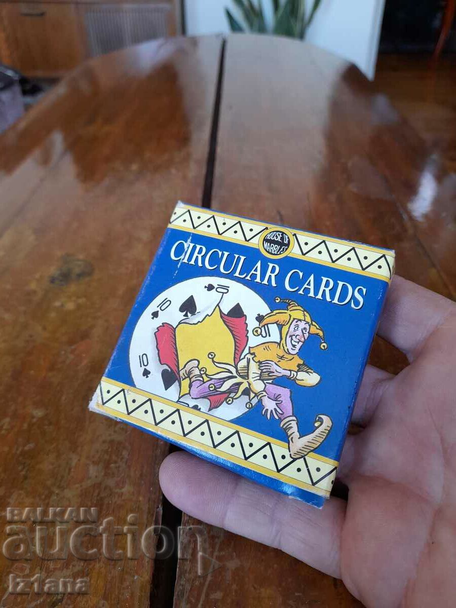 Old round playing cards