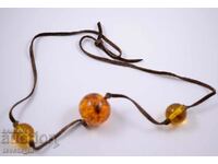 Necklace, necklace - pressed amber 17.9g