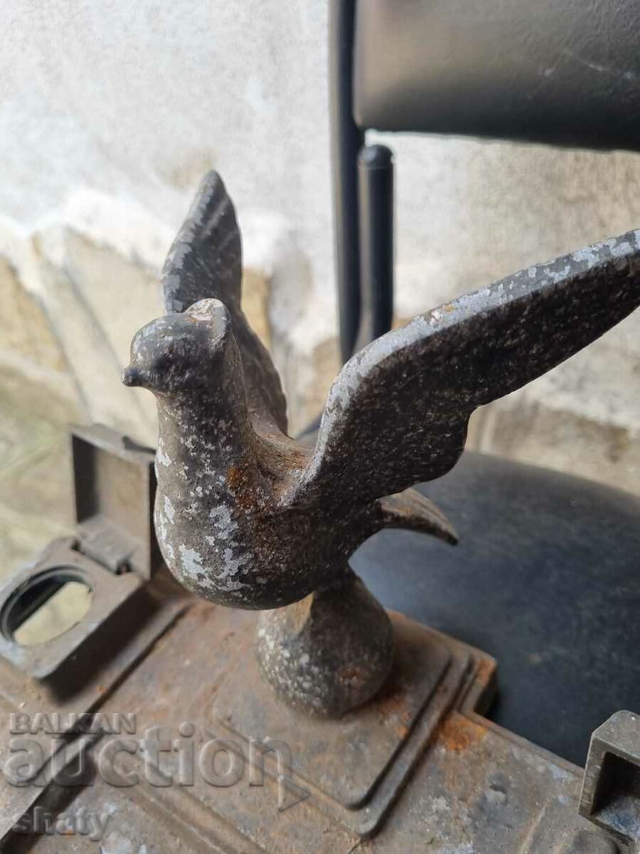 Old metal inkwell. Pigeon - 6 Old metal inkwell. Pigeon - 6