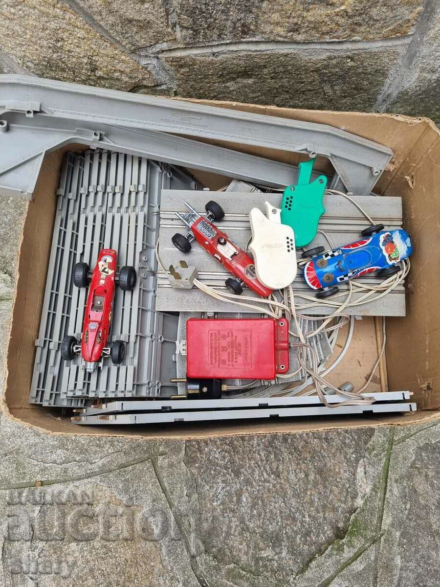 Old German Autobahn. Metal carts. Old German Autobahn. Metal carts.