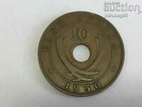 Британска Източна Африка 10 цента 1950 година