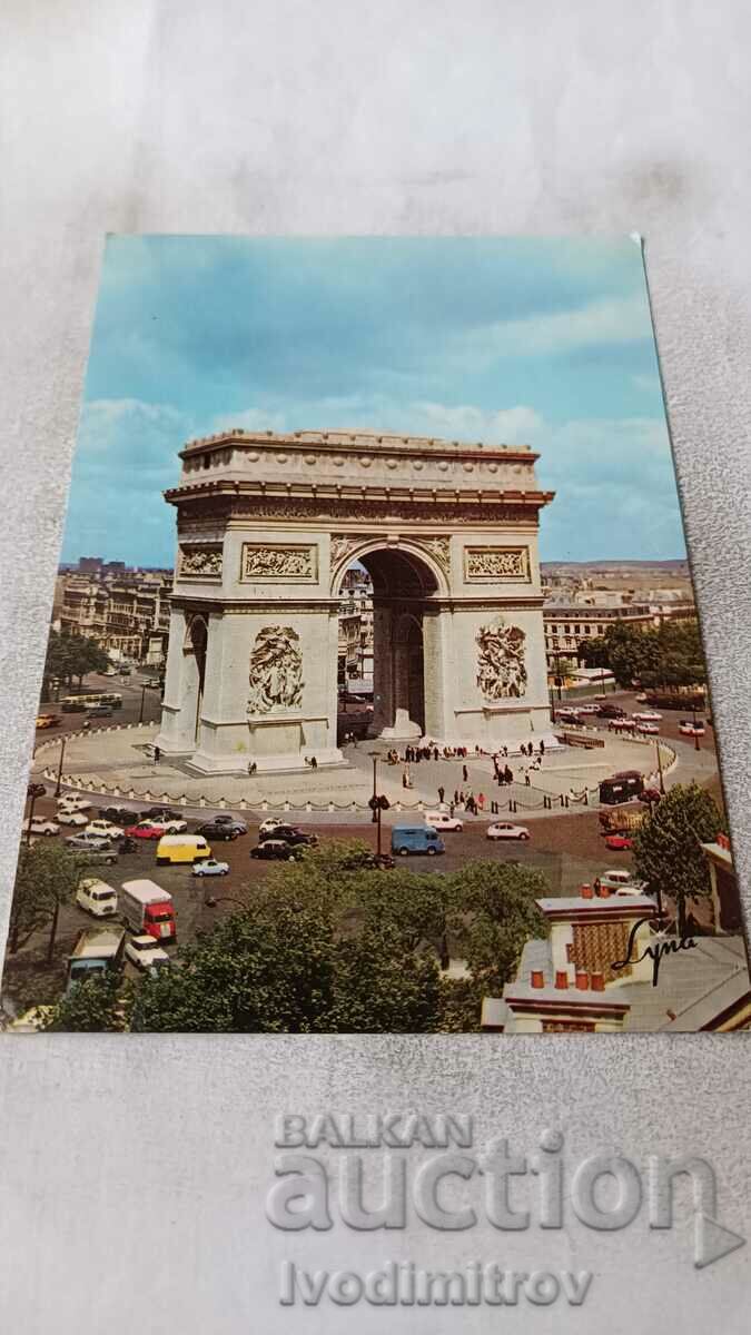 Carte poștală Paris L'Arc de Triophe