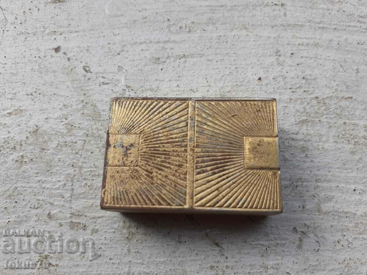 American Art Deco bronze pillbox