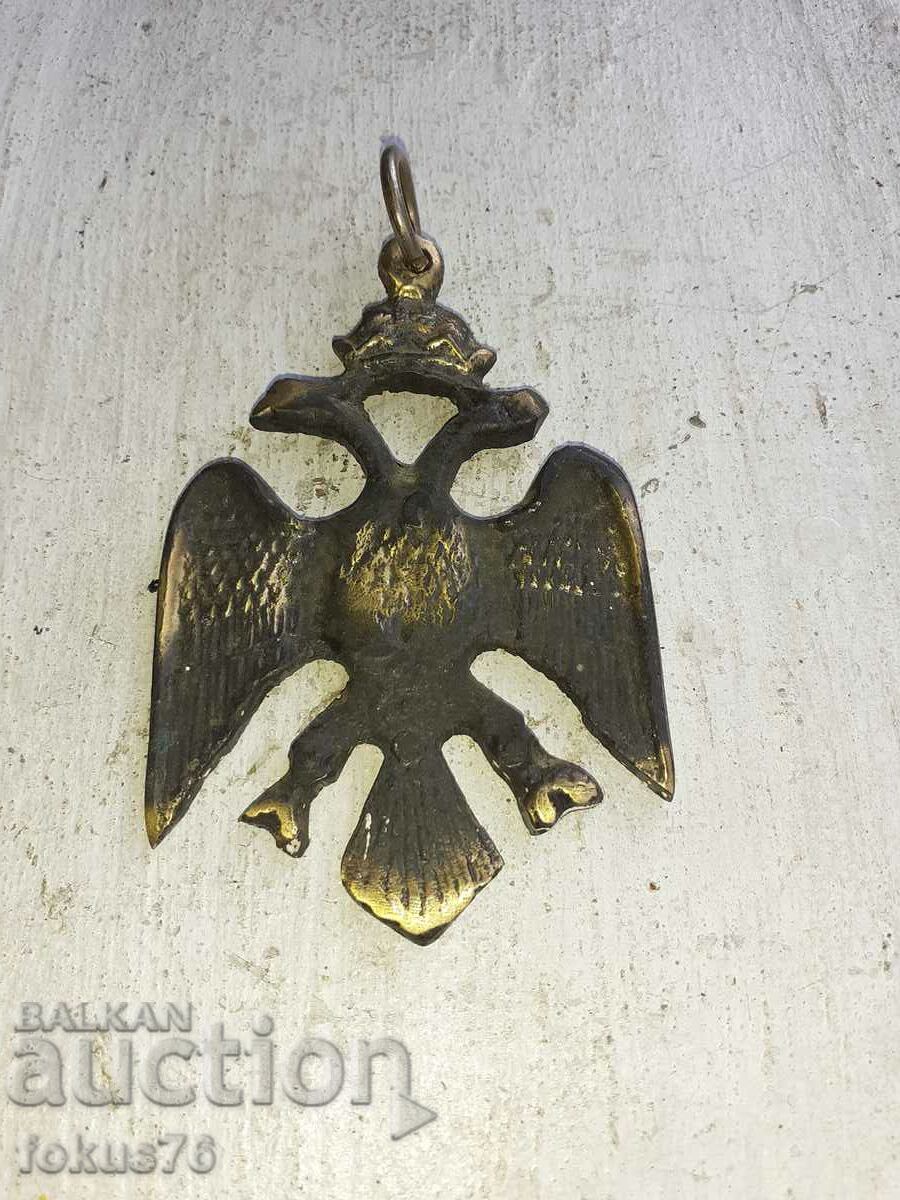 Auction  Solid bronze double-headed eagle crown medallion