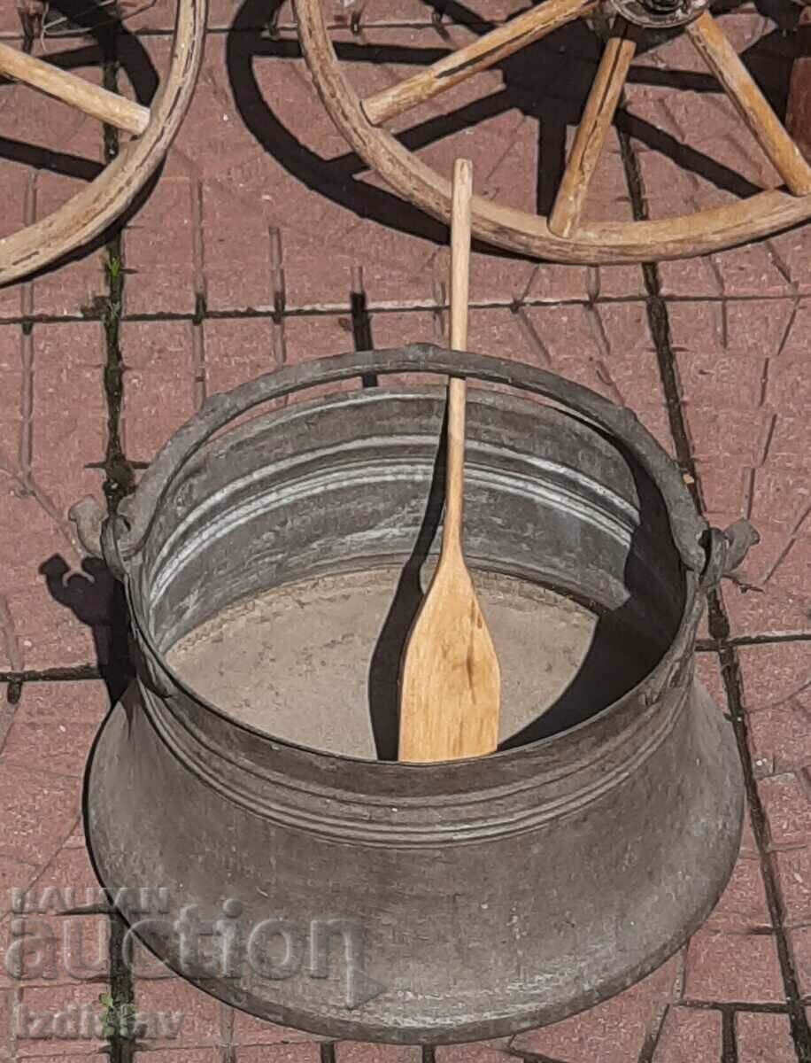 Μεγάλο αυθεντικό χάλκινο καζάνι, μπολ νερού - 5 Μεγάλο αυθεντικό χάλκινο καζάνι, μπολ νερού - 5