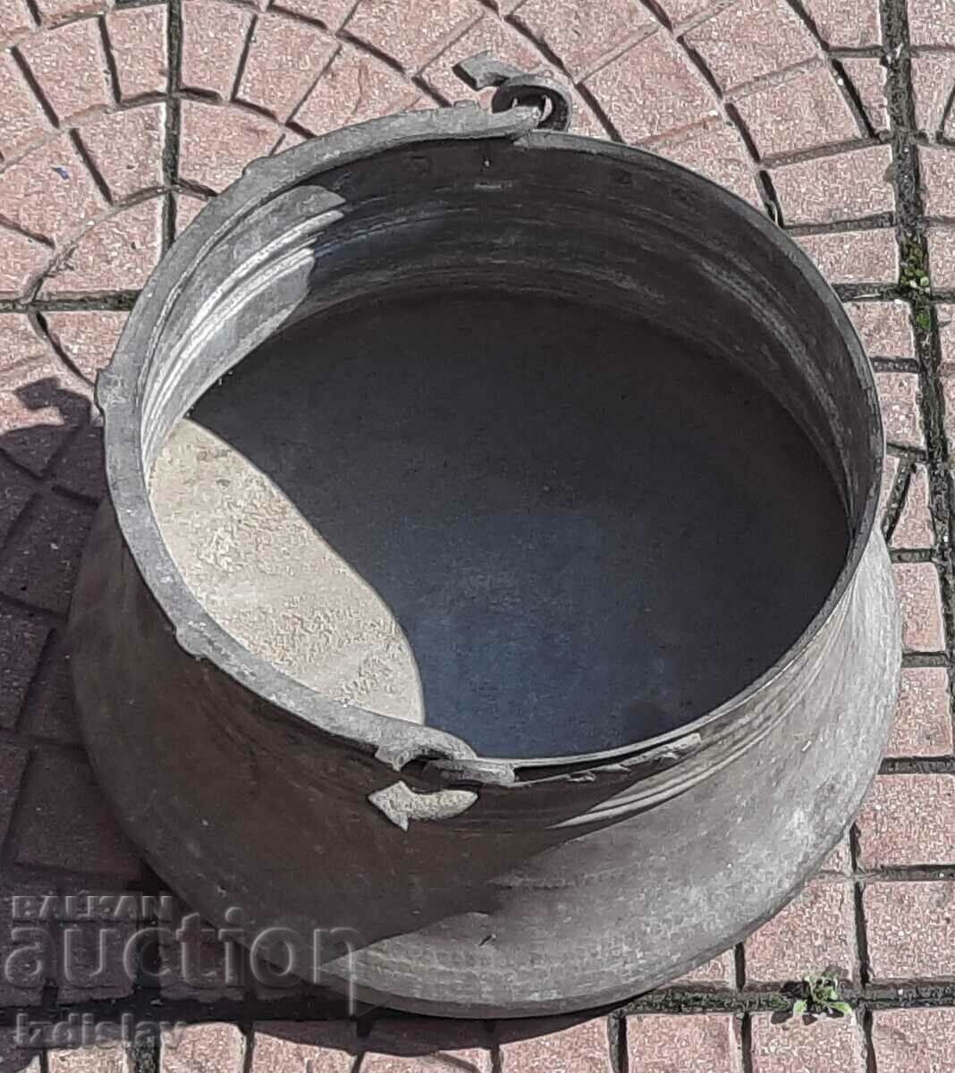 Μεγάλο αυθεντικό χάλκινο καζάνι, μπολ νερού - 6 Μεγάλο αυθεντικό χάλκινο καζάνι, μπολ νερού - 6