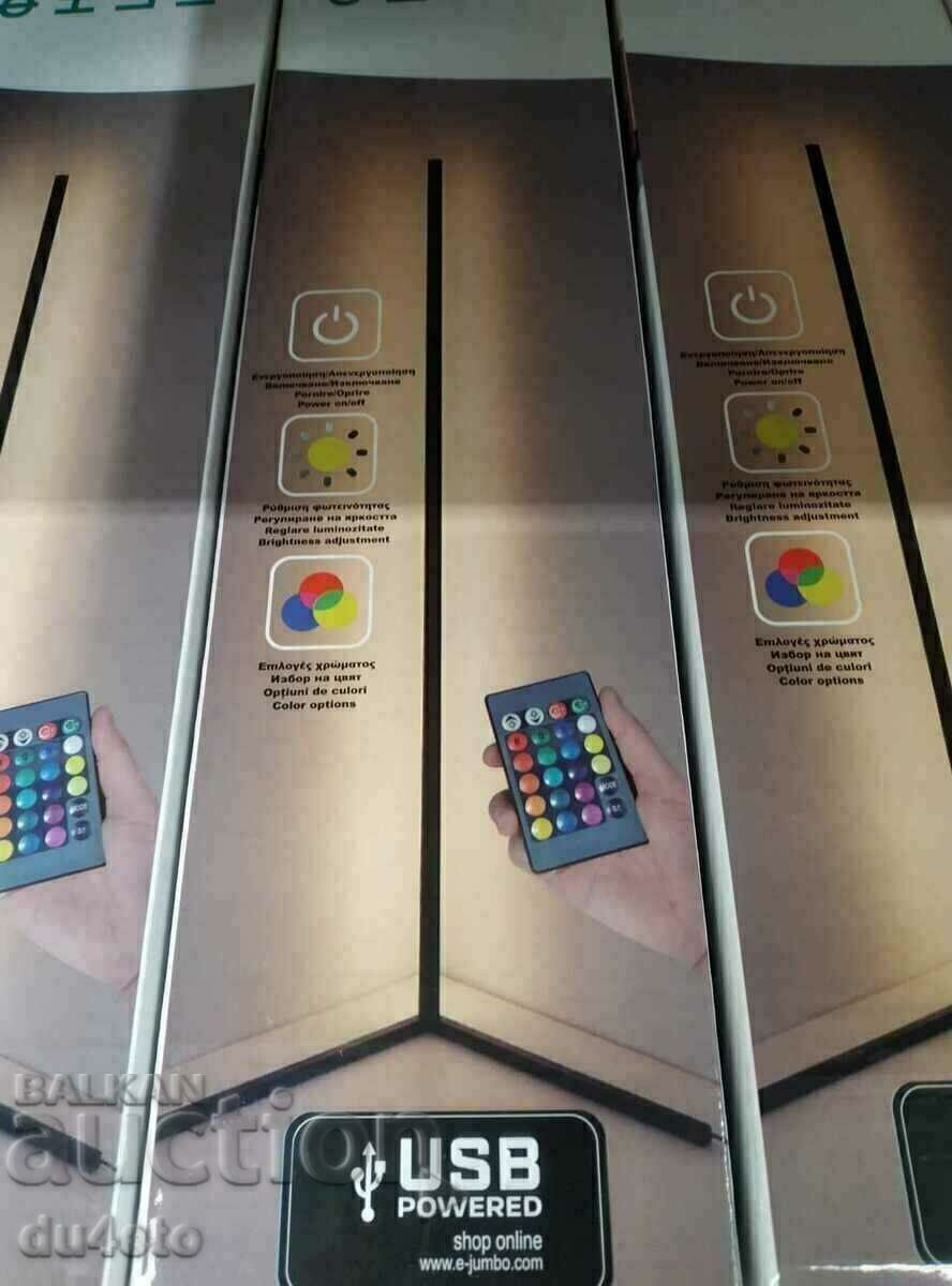 Desktop USB LED lighting lamp with remote control 28x2.3x140 with price 60.00 BGN | € 30.68 Desktop USB LED lighting lamp with remote control 28x2.3x140 with price 60.00 BGN | € 30.68