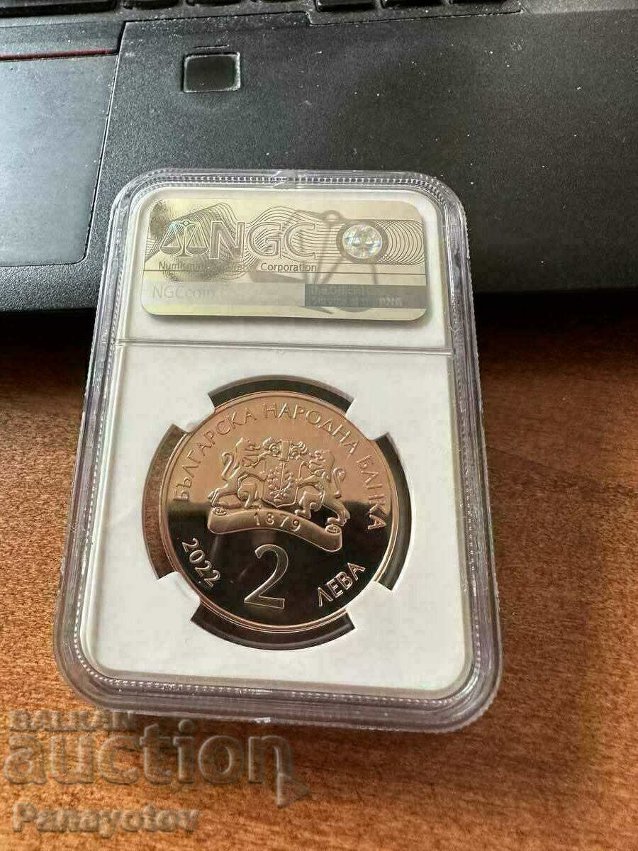 MUTAFOVA STAND NGC PCGS 2 LEVA 2022 COIN PF 70 TOP PO - 5 MUTAFOVA STAND NGC PCGS 2 LEVA 2022 COIN PF 70 TOP PO - 5