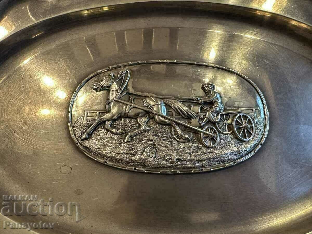 SILVER TRAY AWARDED IMPERIAL RUSSIA RUSSIAN RARE BUSINESS CARDS DE with price 6250.00 BGN | € 3195.57 SILVER TRAY AWARDED IMPERIAL RUSSIA RUSSIAN RARE BUSINESS CARDS DE with price 6250.00 BGN | € 3195.57