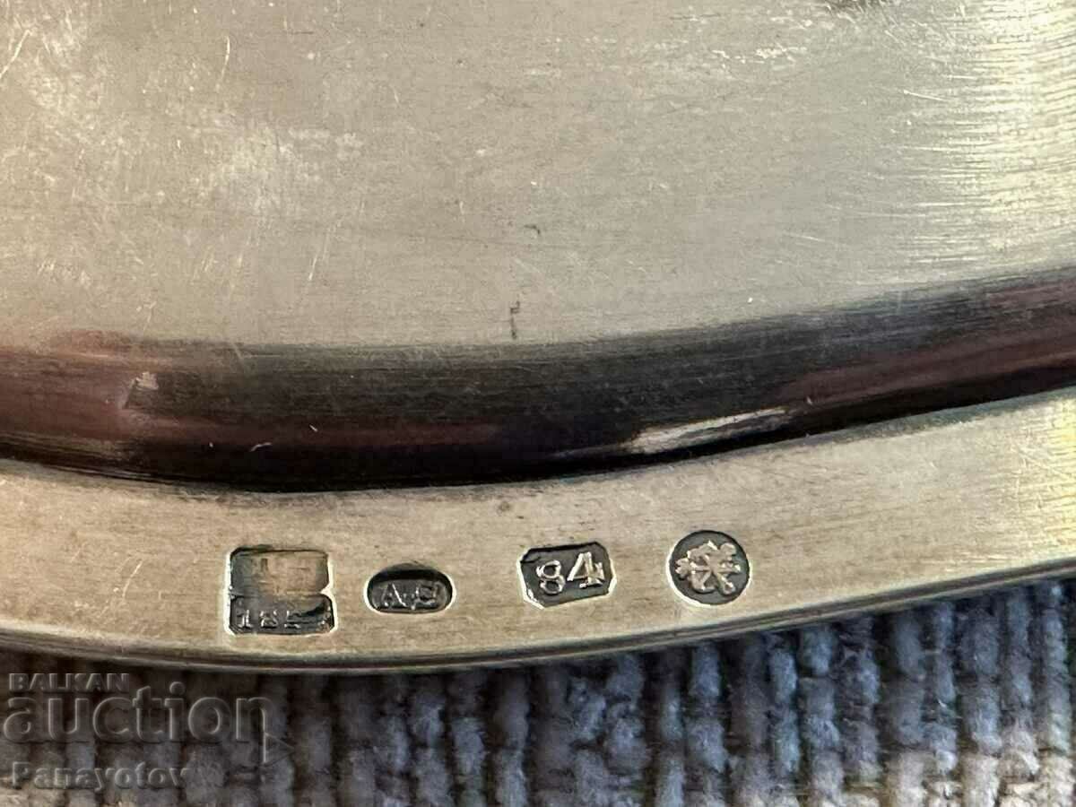 SILVER TRAY AWARDED IMPERIAL RUSSIA RUSSIAN RARE BUSINESS CARDS DE - 5