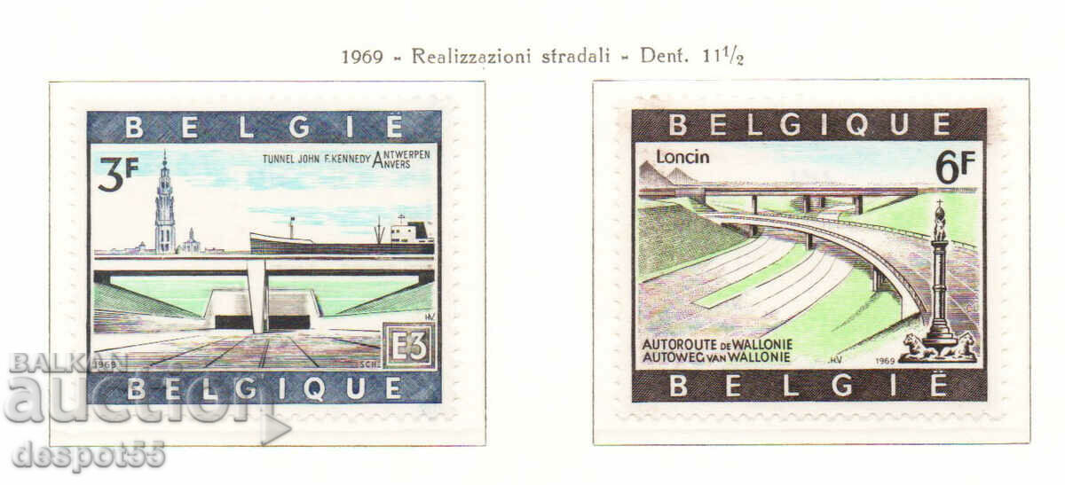 1969. Belgium. Road constructions.