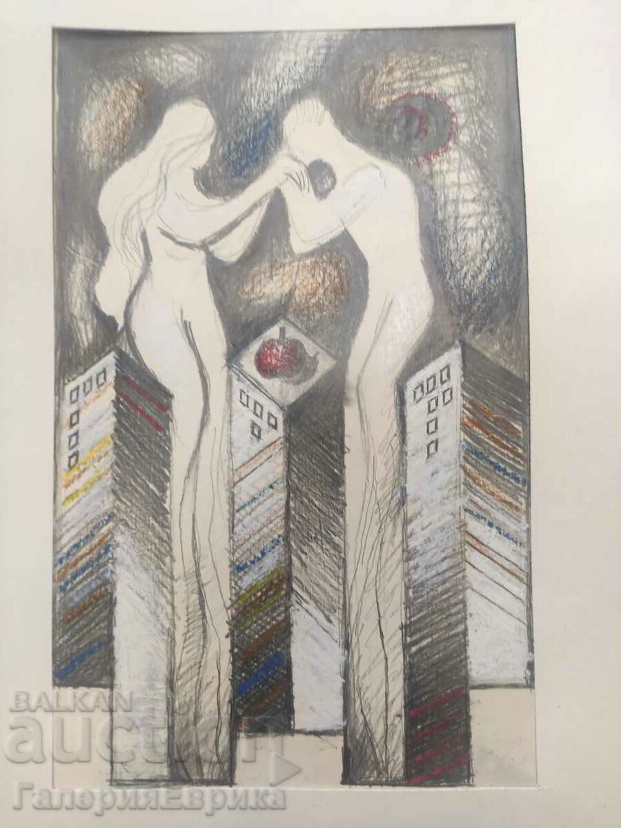 Аукцион Кирил Недялков картина смесена техника неподписана Аукцион Кирил Недялков картина смесена техника неподписана