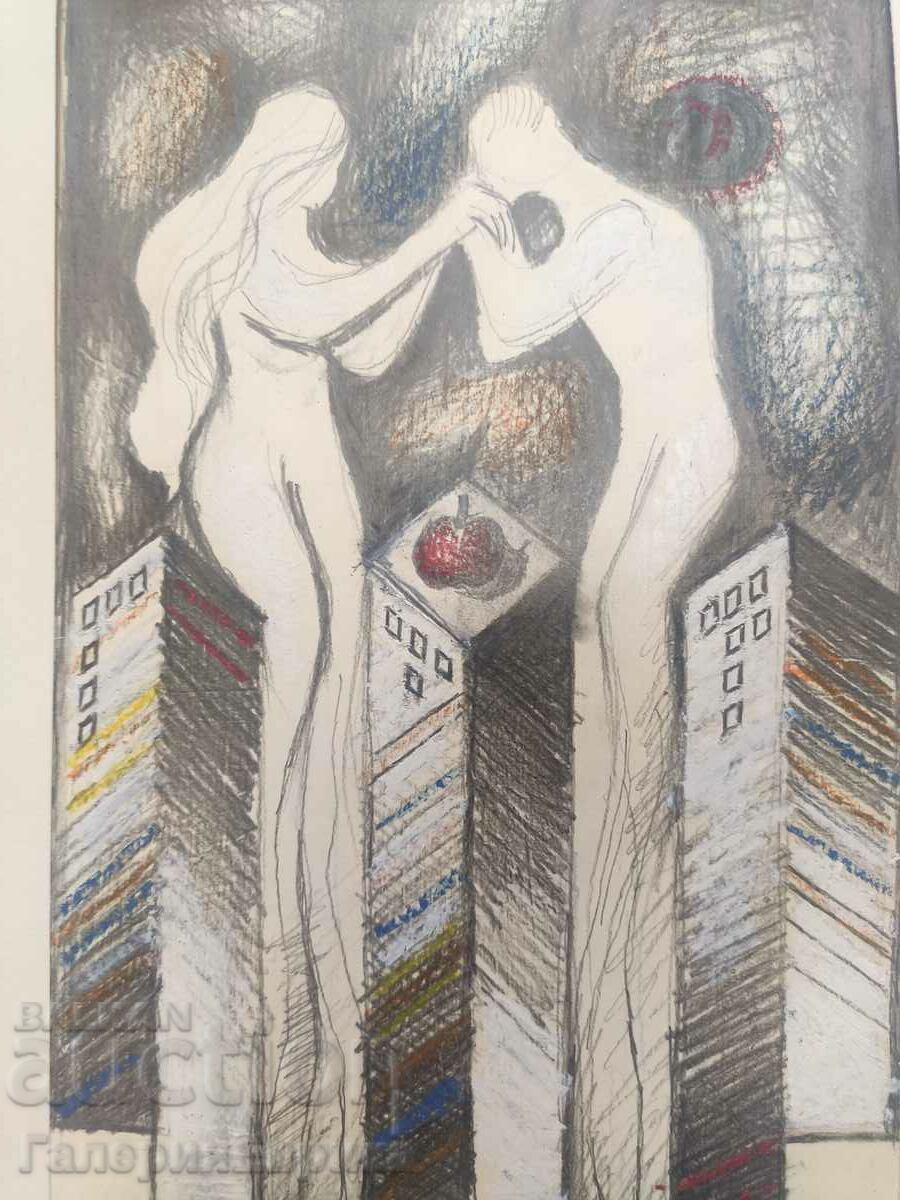 Доставка на Кирил Недялков картина смесена техника неподписана Доставка на Кирил Недялков картина смесена техника неподписана