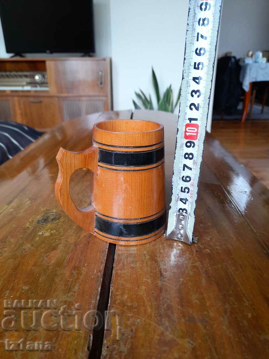 Auction  Old wooden cup, mug