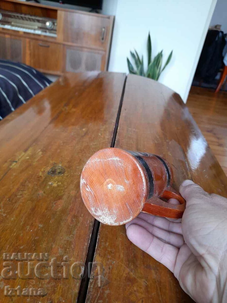 Old wooden cup, mug - 5