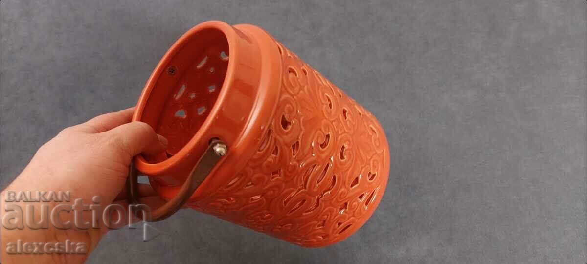 Auction  Large garden candle holder