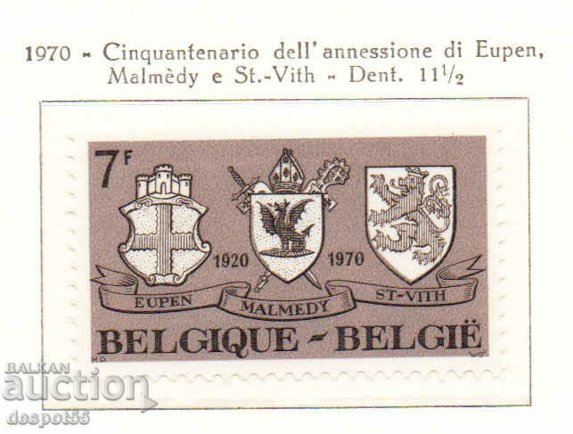 1970. Belgia. Alăturarea Eupen, Malmedy și St.Viths.