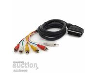 Audio video cable scart video socket - 6RCA jacks - 1.5 m