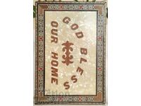 Handmade Intarsia Sign God Bless Our Home