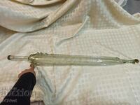 Стара дълга стъклена бутилка  риба -80 см