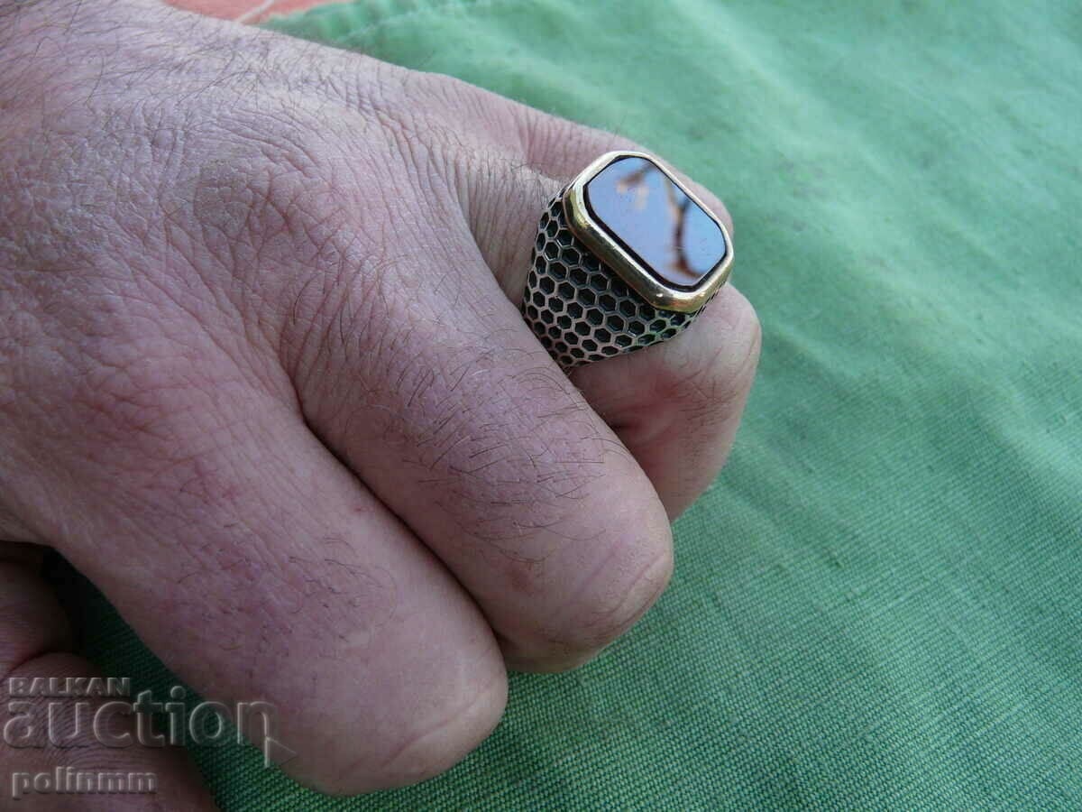 Ανδρικό ασημένιο δαχτυλίδι Boutique - 3