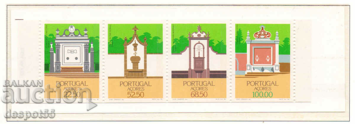 1986. Azores. Regional architecture - fountains. Carnet