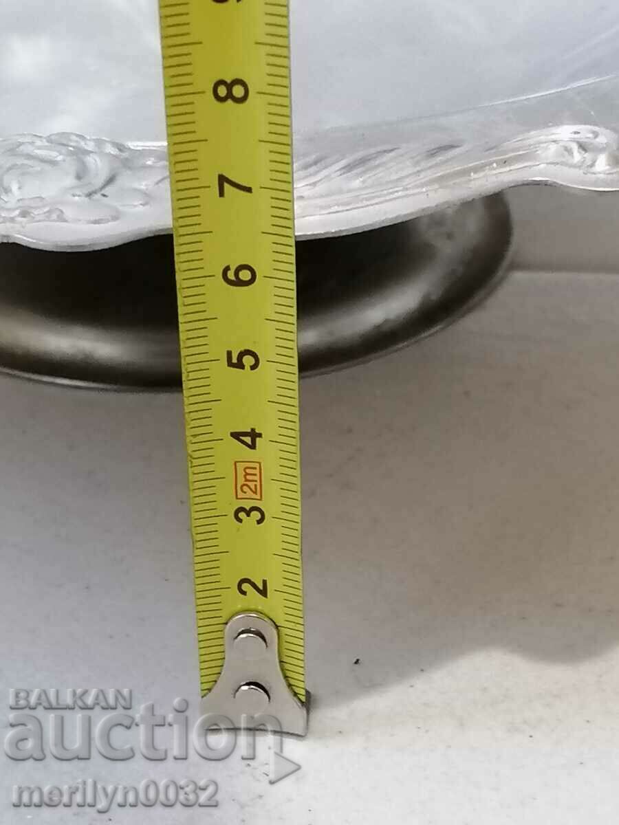 Fructiera USSR 1970s chrome nickel household dish - 7 Fructiera USSR 1970s chrome nickel household dish - 7