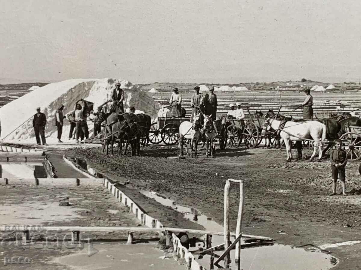 Anchialo Loading Salt 1929 old photo with price 40.00 BGN | € 20.45 Anchialo Loading Salt 1929 old photo with price 40.00 BGN | € 20.45